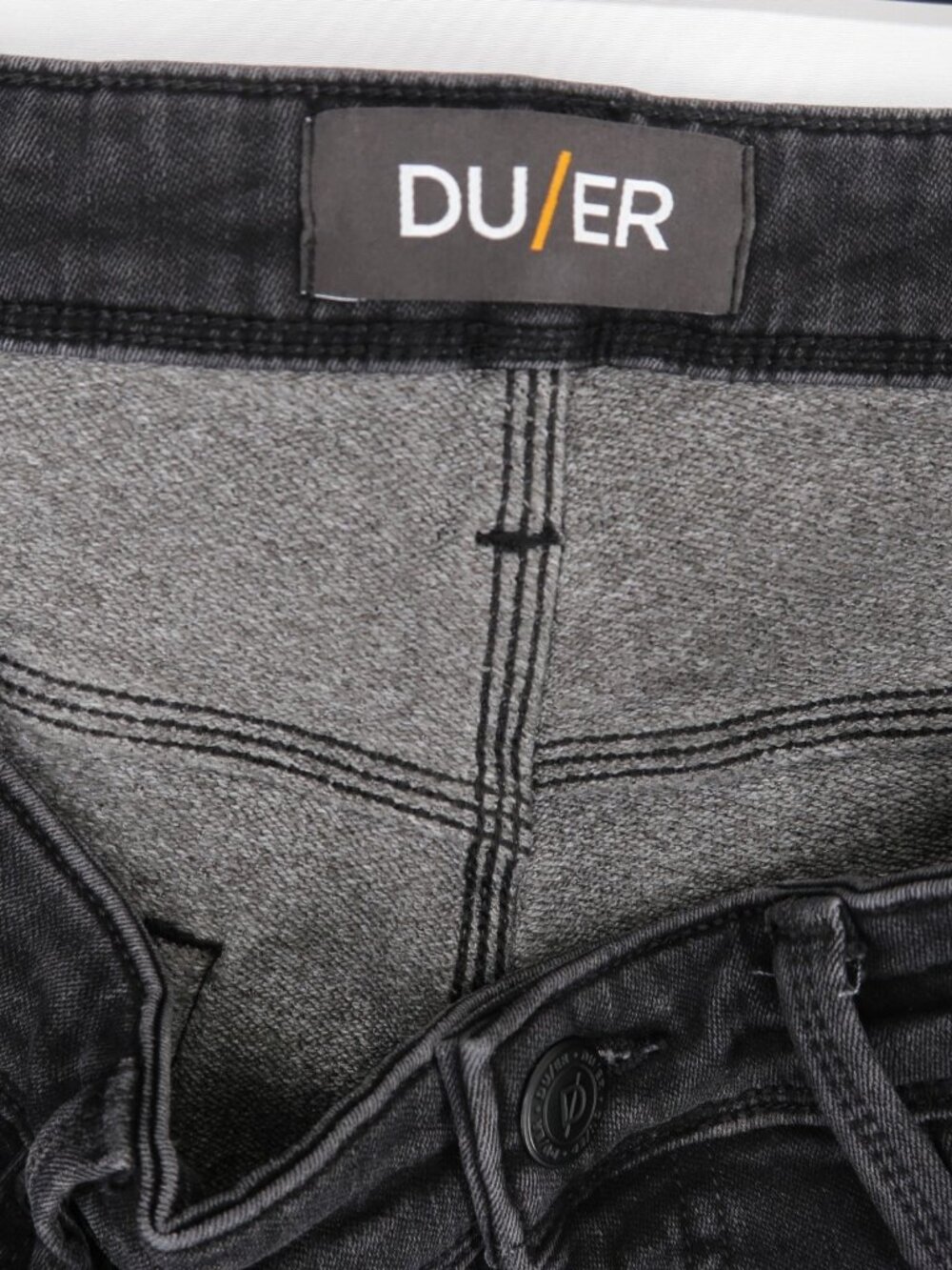 Duer Fireside Slim Jeans Mens 34x32 Black Fleece Lined L2X Performance Stretch - Picture 9 of 13